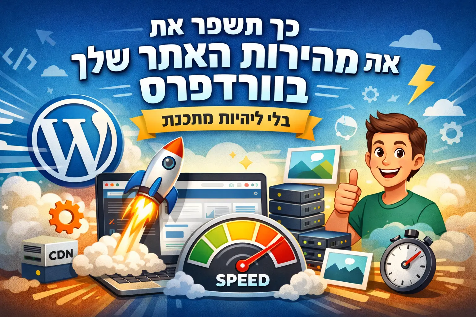 איך לשפר את מהירות האתר בוורדפרס בלי להיות מתכנת
